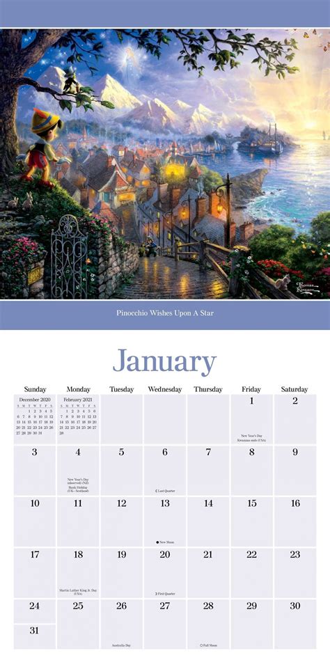 Disney Printable Calendar 2021